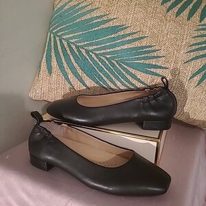 Alex Marie Black Soft Leather Ballet Flats 8.5 M